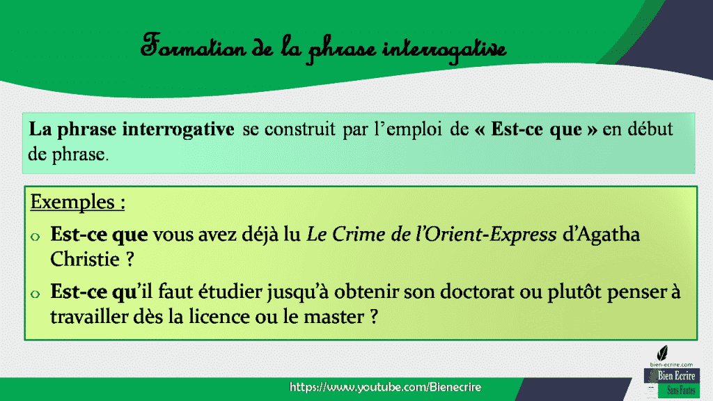 Former Une Question Comment Faire Une Phrase Interrogative Bien Crire