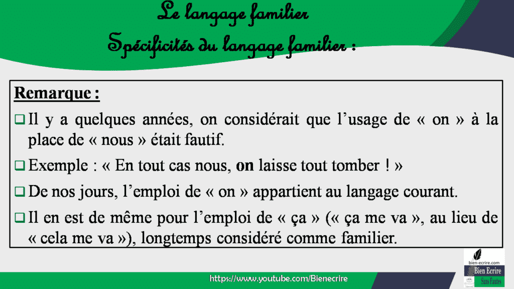 Le Niveau De Langue Familier Courant Soutenu Bien Crire