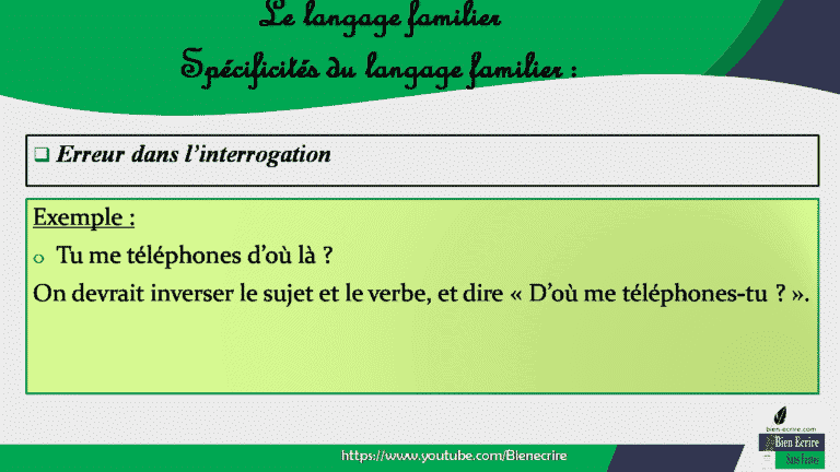 Le Niveau De Langue (familier, Courant, Soutenu) - Bien écrire