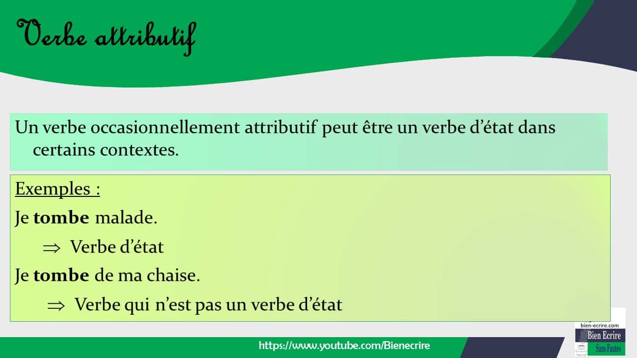 Verbe Attributif D Finition Et Diff Rence Avec Le Verbe D Tat Verbe