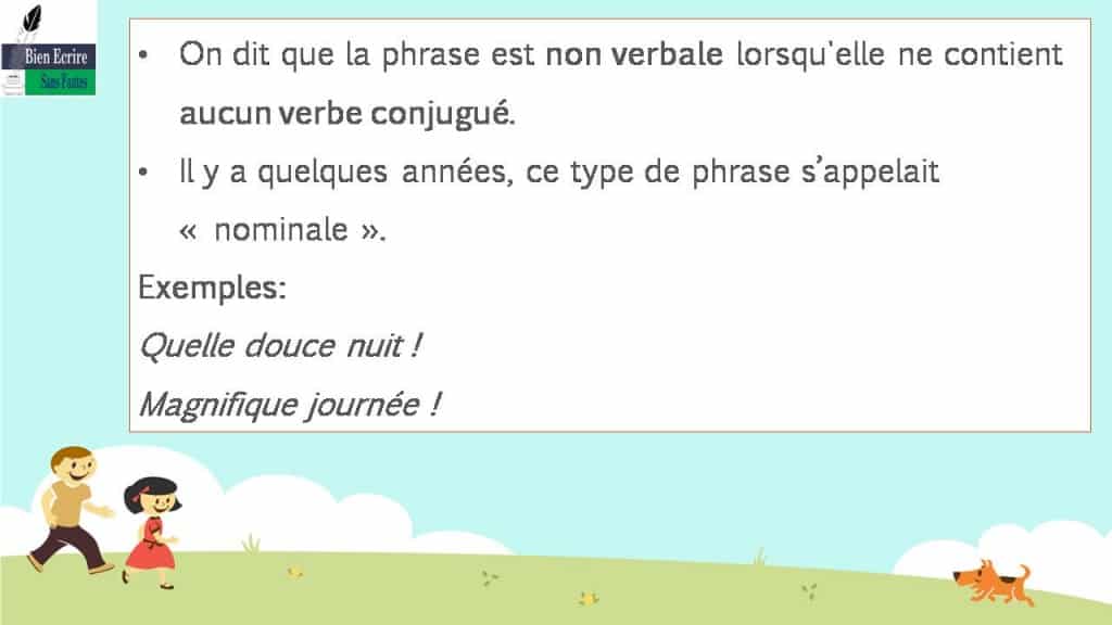 Phrase Verbale Et Non Verbale Exercices