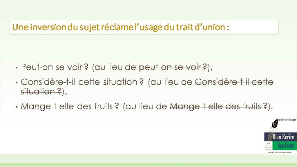 Le Trait D'union - Bien écrire