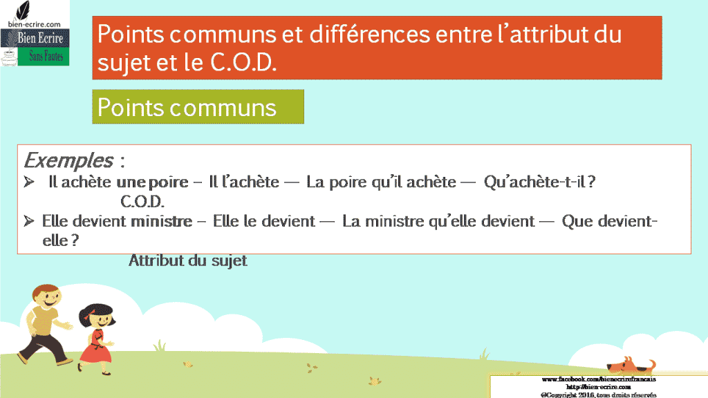 Cod Et Attribut Du Sujet bien-ecrire.com