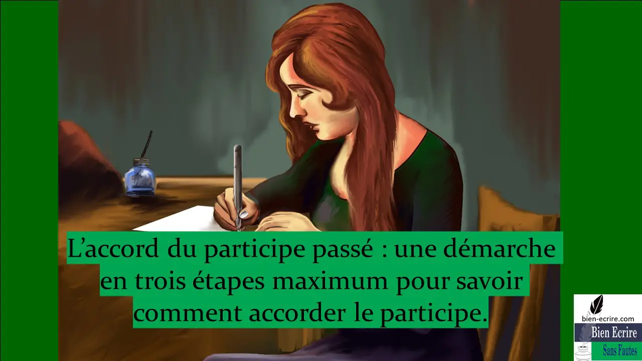 L’accord du participe passé : une démarche en trois étapes maximum pour savoir comment accorder le participe.