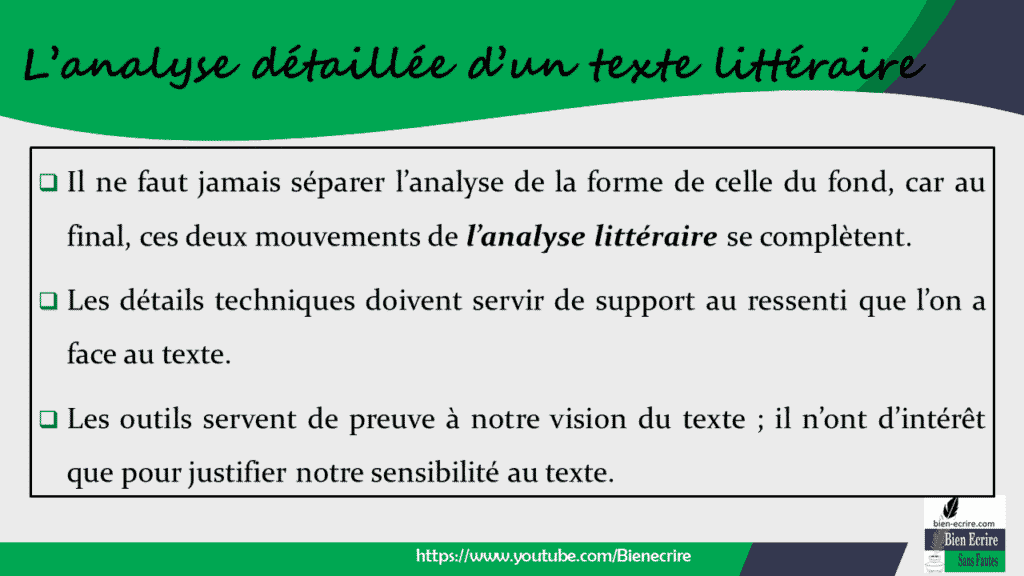 Les Outils D'analyse Littéraire N°3 : Approche Détaillée - Bien écrire