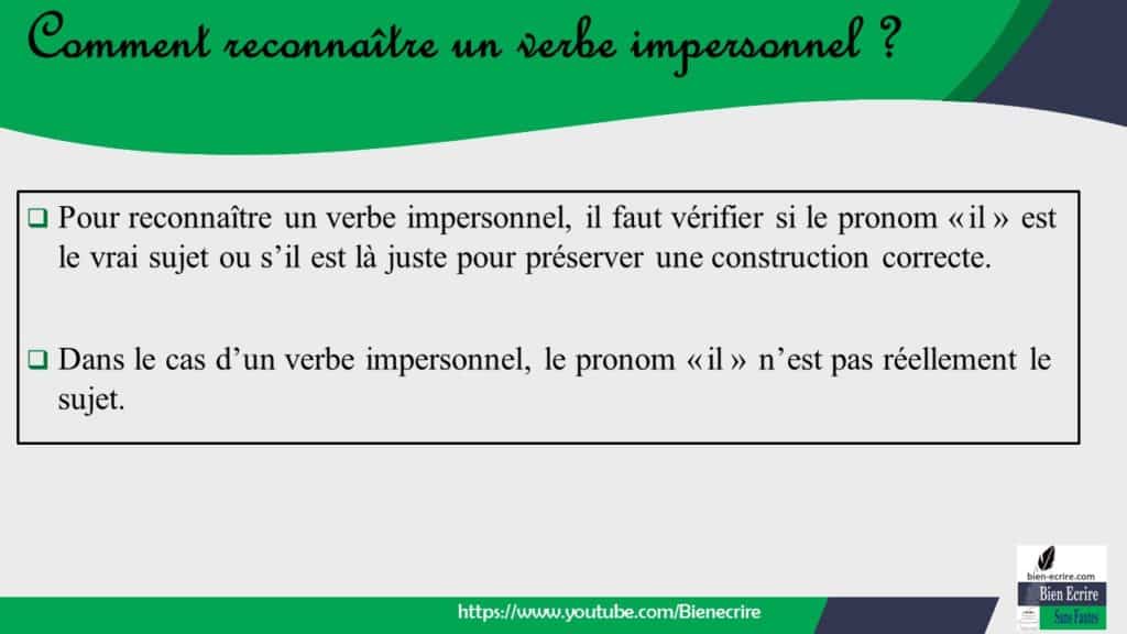 Verbe 15 Verbe Impersonnel Bien Ecrire