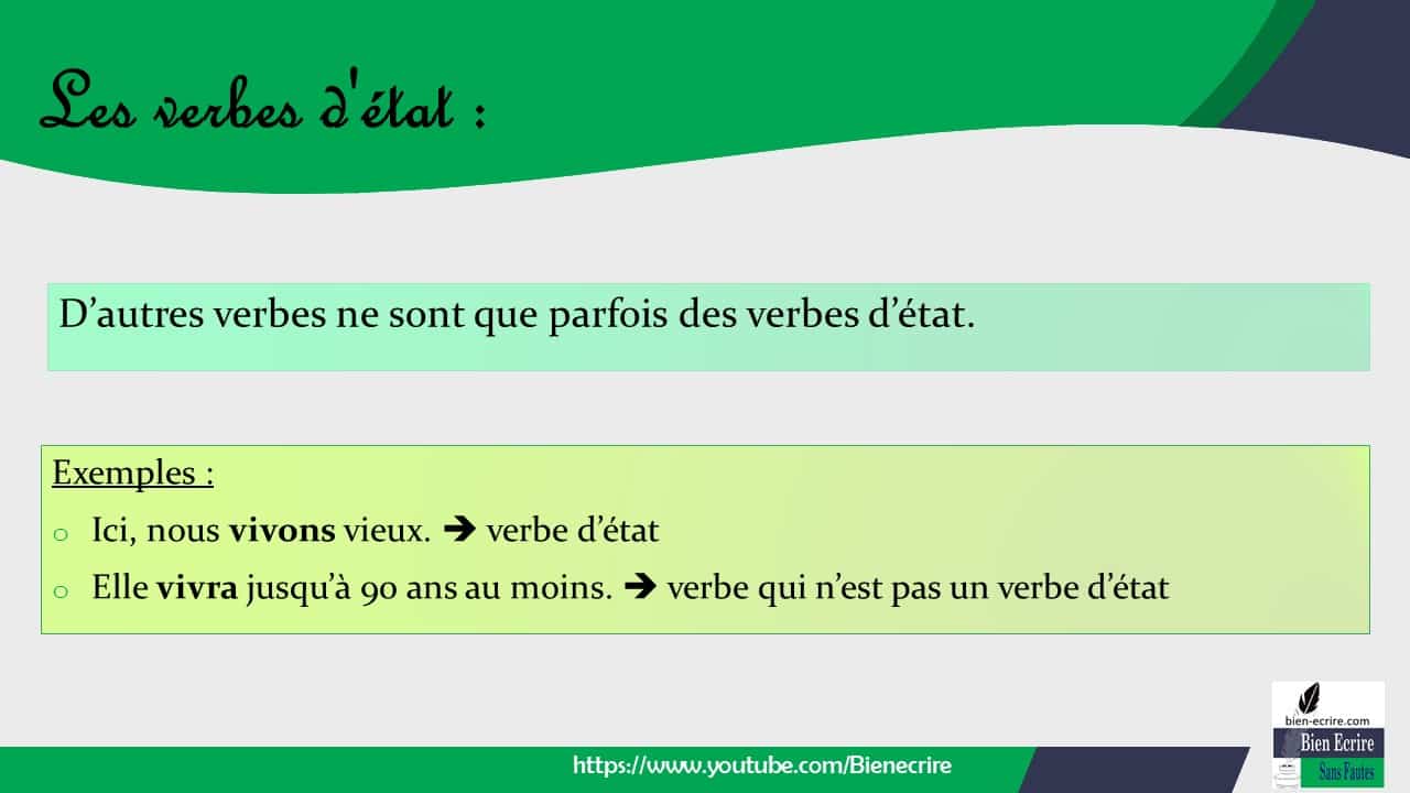 Verbe 16 - Verbe d'état - Bien écrire