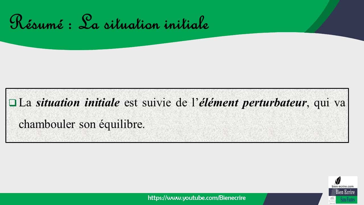 Situation initiale (schéma narratif 2/8) - Bien écrire