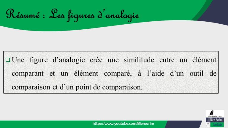 Figures d’analogie 1 – définition - Bien écrire