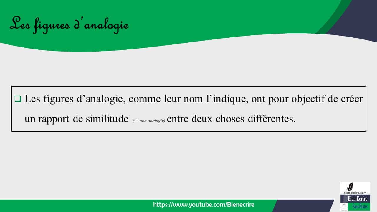Figures d’analogie 1 – définition - Bien écrire