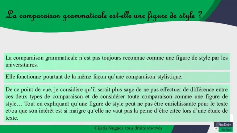 Quelle Est La Différence Entre Un Point De Comparaison Et Une Figuré D ...