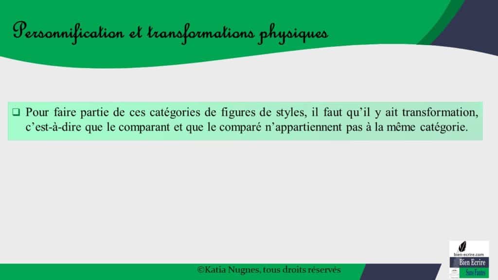 Figures D Analogie 7 Personnification Et Transformations Physiques Bien Ecrire