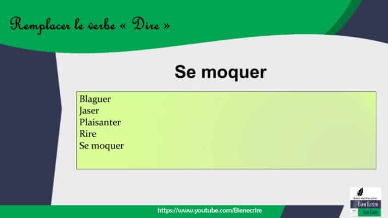 Liste 1 synonymes  du verbe dire  varier ses verbes de  