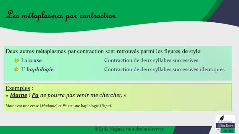 Manipulation de mots 1 Métaplasmes synérèse, diérèse, apocope